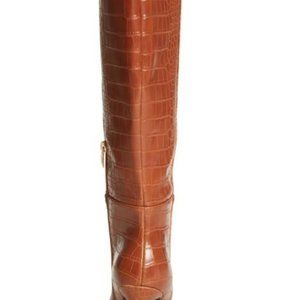 GUESS Croc Knee High Boots Size 6